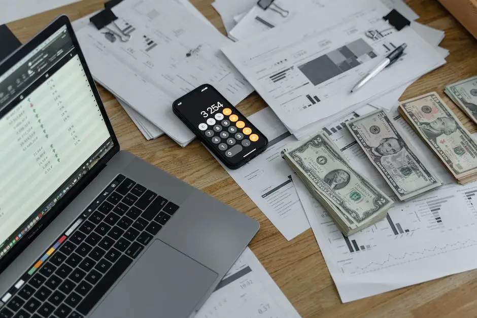 A photo showing dollar bills on a table with a calculator and a form.