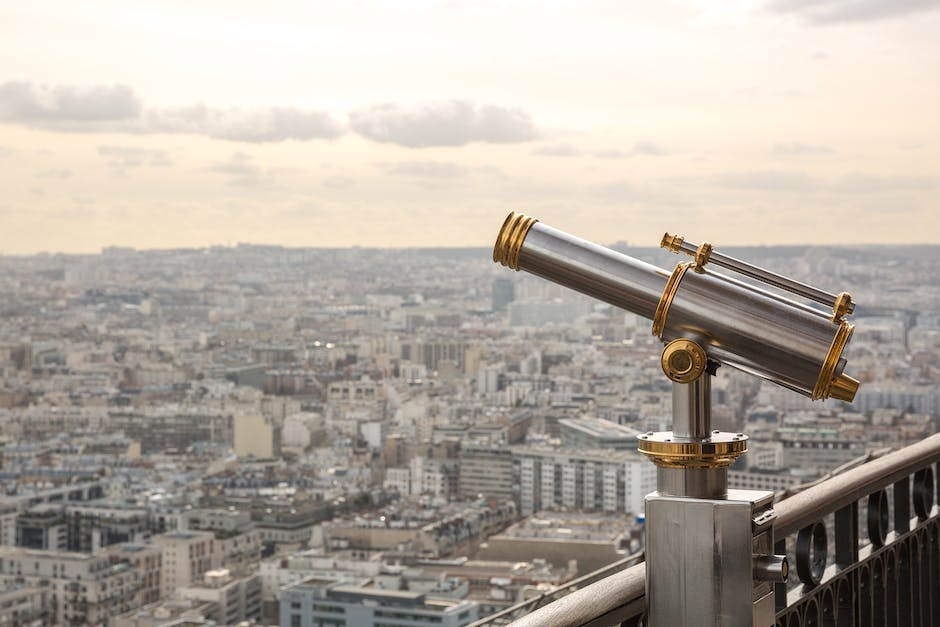 Image of a businessman with a telescope looking at the horizon