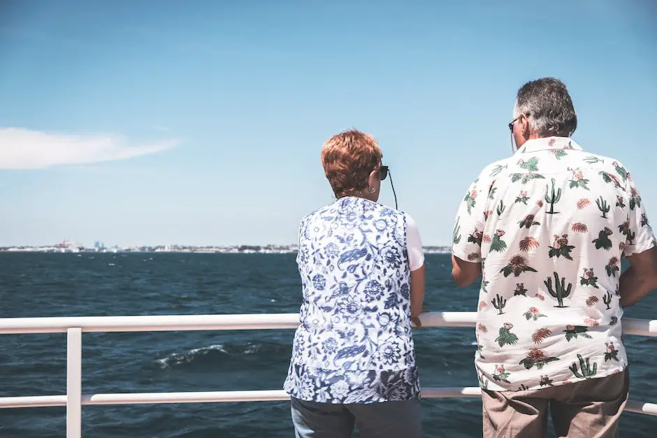 Illustration of a mature couple enjoying a scenic view during their retirement travel